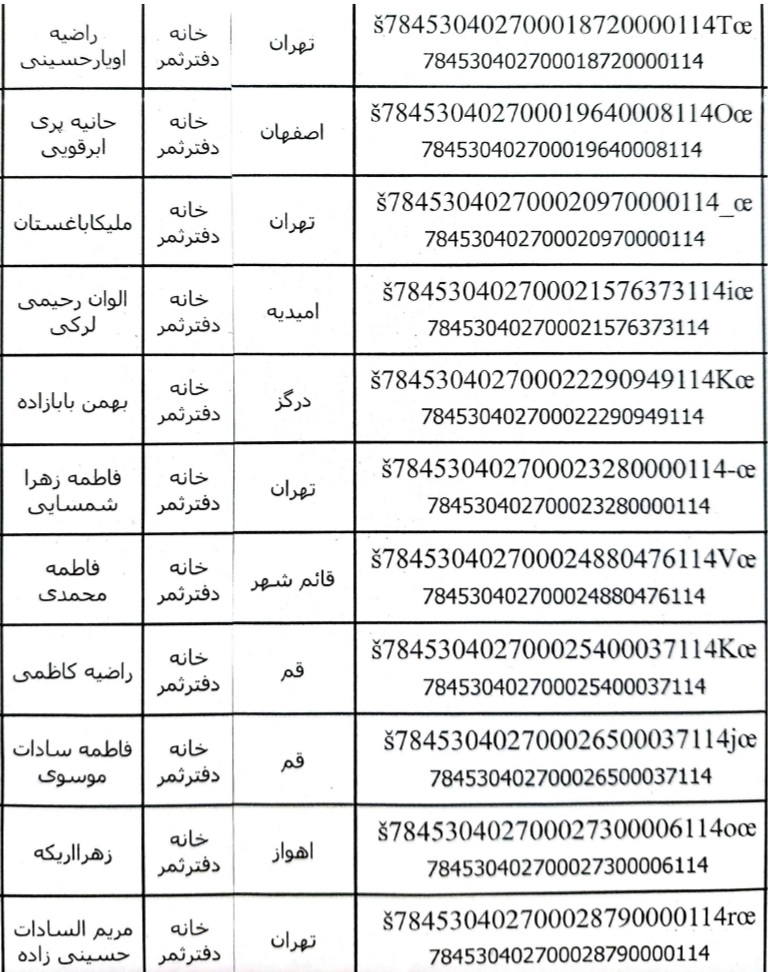 کد رهگیری ارسال ۲۷ فروردین 